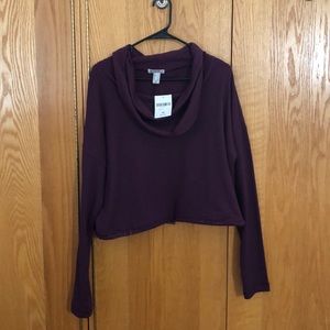 Forever 21 cropped cowl neck sweatshirt